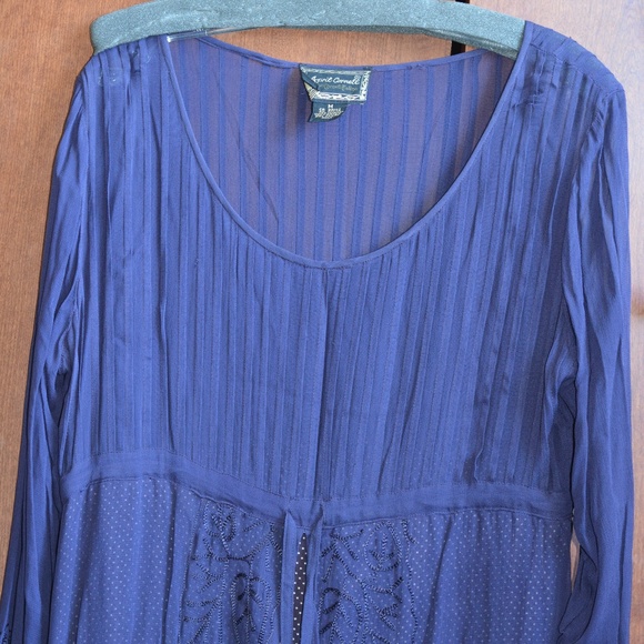 APRIL CORNELL DARK BLUE DRESS M - Picture 8 of 9